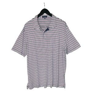 Peter Millar Men’s White, Blue and Purple Short Sleeve Polo Shirt Size XL